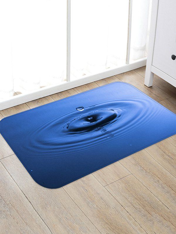 

Water Drop Pattern Water Absorption Area Rug, Ocean blue