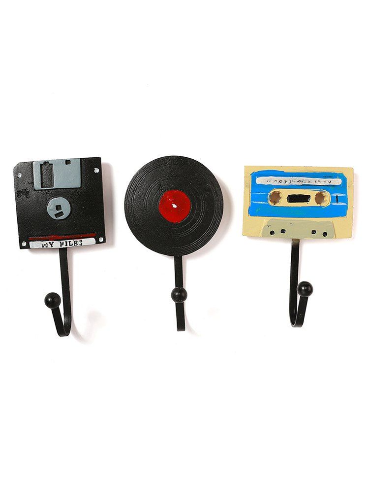 

3 Pcs Music Pattern Decorative Wall Hooks, Black