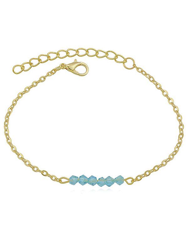

Artificial Crystal Beaded Chain Anklets, Butterfly blue