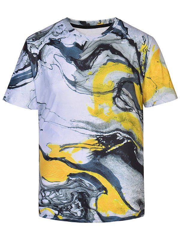 

3D Abstract Painting Printed T-shirt, Multi