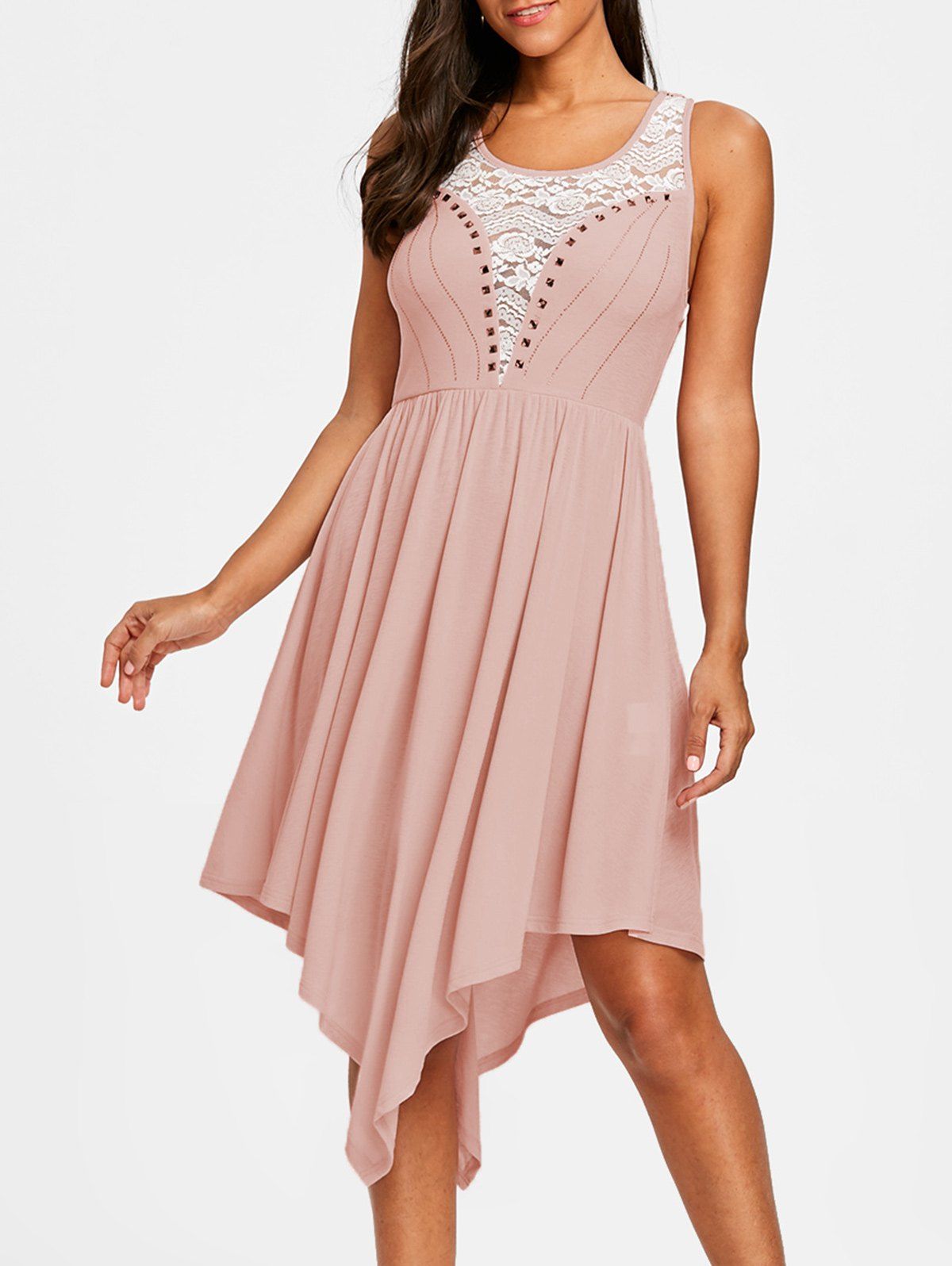 

Sleeveless Backless Prom Dress, Pink