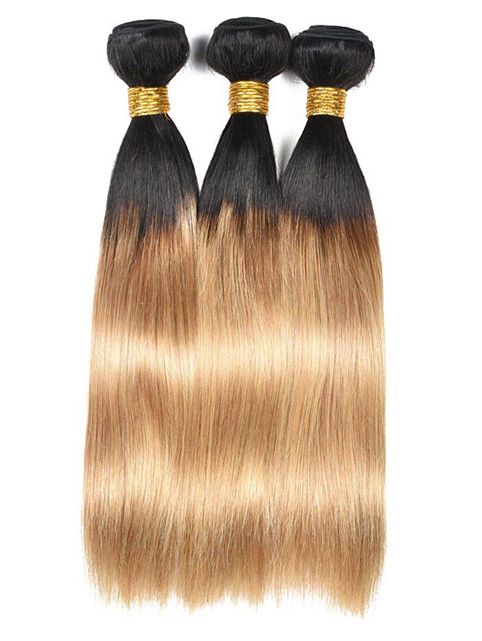 

Indian Virgin Ombre Straight Human Hair Wefts, Multi