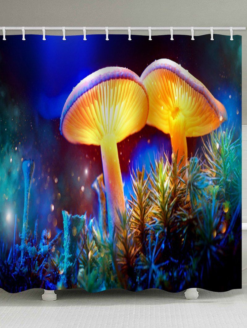 

Magic Mushroom Printed Waterproof Bath Curtain, Multi