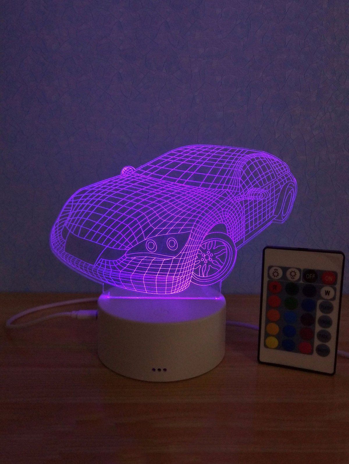 Multi 3d Car Shaped 3 Color Change Mini Table Lamp Rosegal Com 3d Car Shaped 3 Color Change Mini Table Lamp