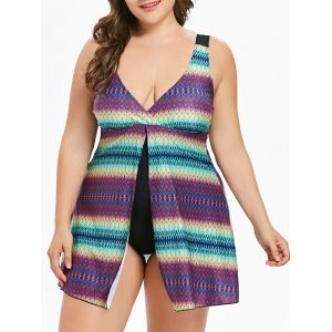 

Plus Size Ombre Flyaway Swimsuit, Black