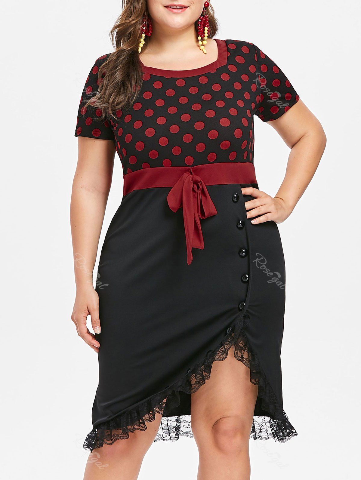 plus size square neck dress