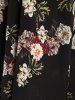 Robe Maxi à Epaules Dénudées et Imprimé Floral -  