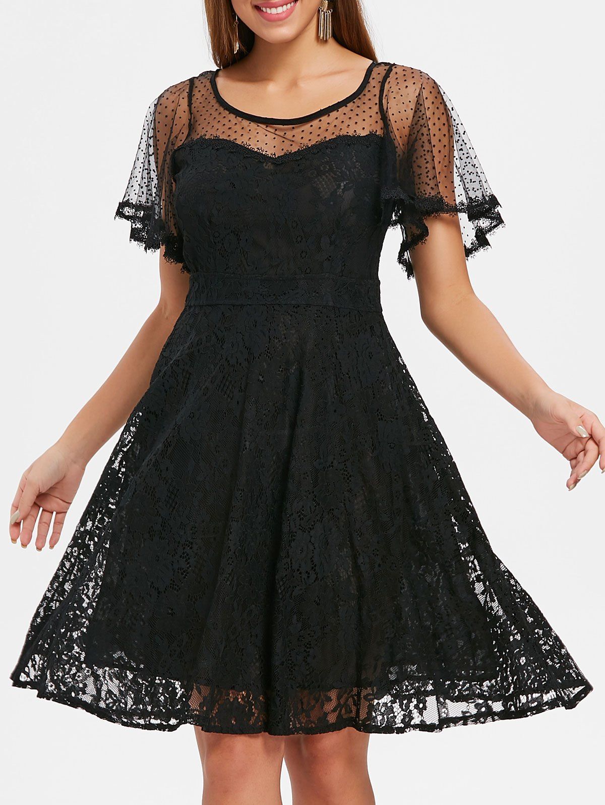 polka dot lace dress