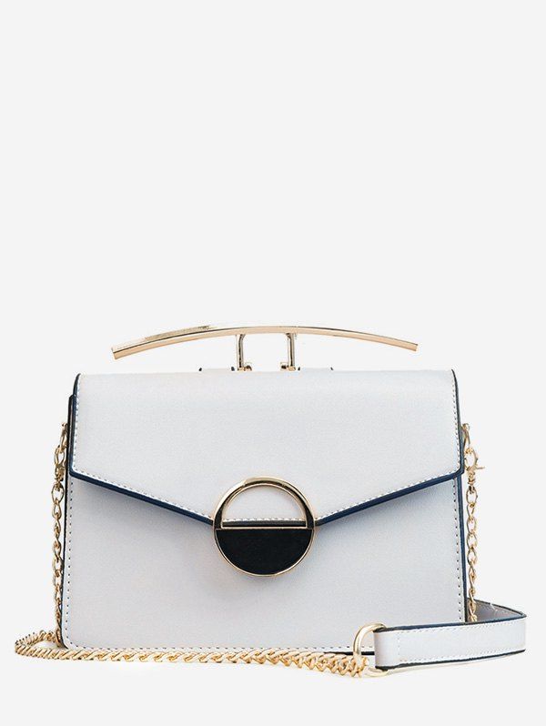 

Casual Chain Flapped Minimalist Crossbody Bag, Gray