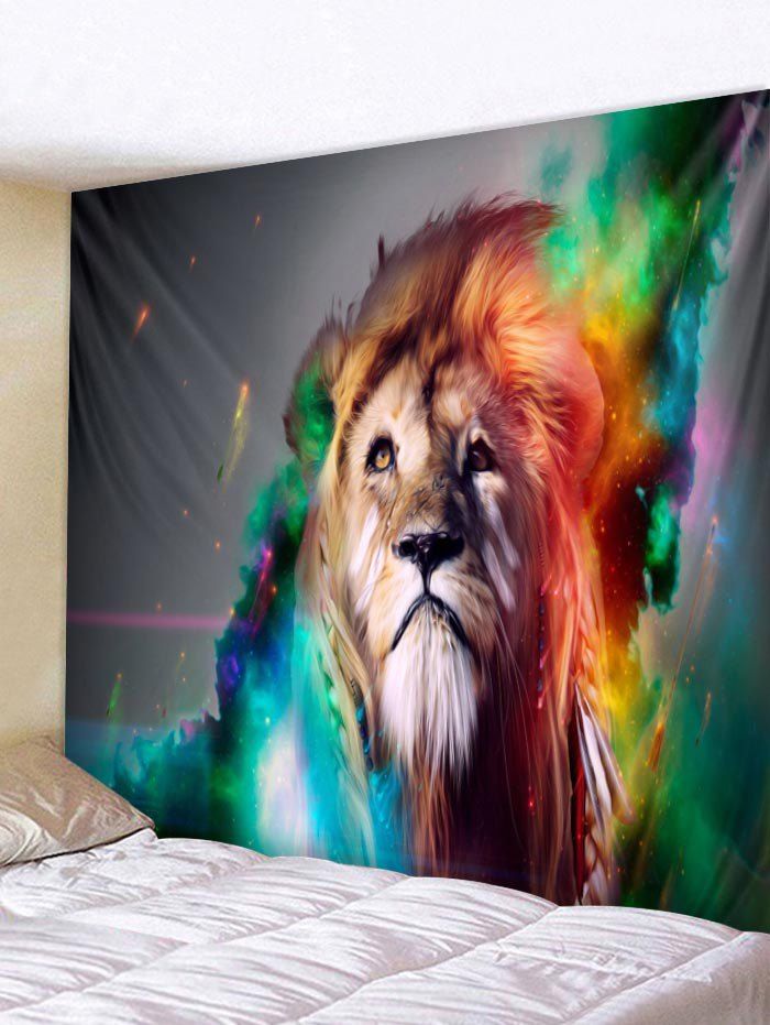 

Colorful Lion Print Wall Tapestry Art Hanging Decor, Multi