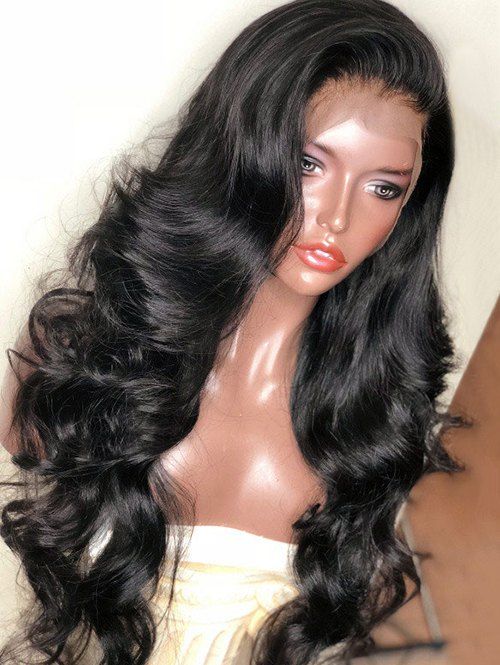 

Long Side Parting Loose Wave Synthetic Lace Front Wig, Black