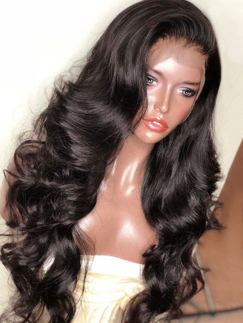 

Long Side Parting Loose Wave Synthetic Lace Front Wig, Deep brown