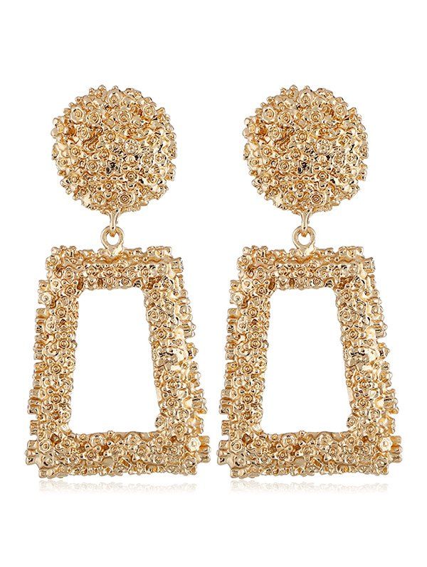 

Stylish Geometric Alloy Drop Earrings, Gold