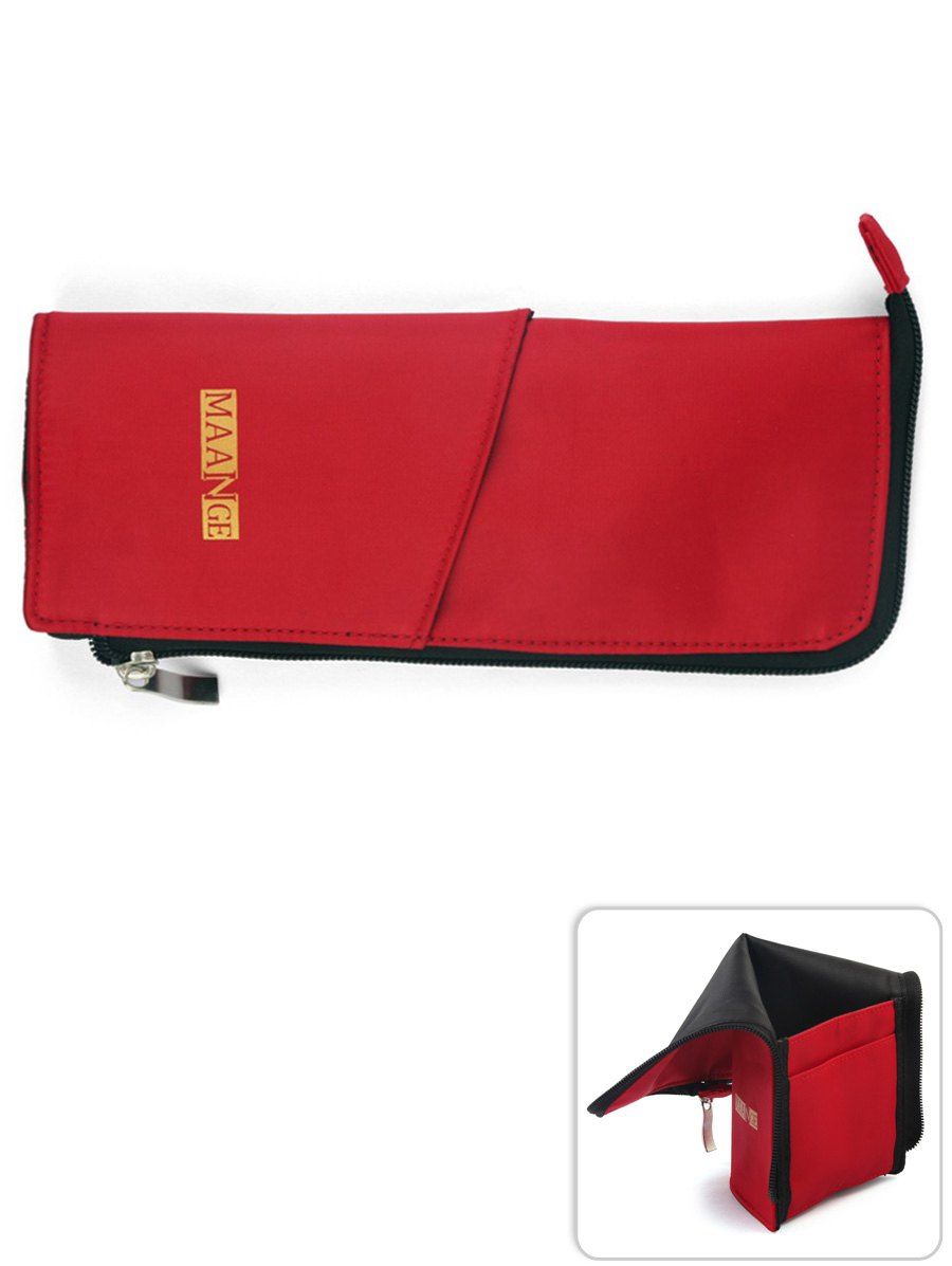 

Multifunctional Makeup Brush Travel Case Bag, Love red