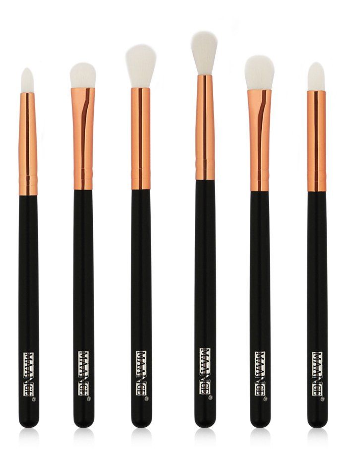 

6 Pcs Extra Soft Fiber Hair Eye Makeup Brush Set, Rose gold