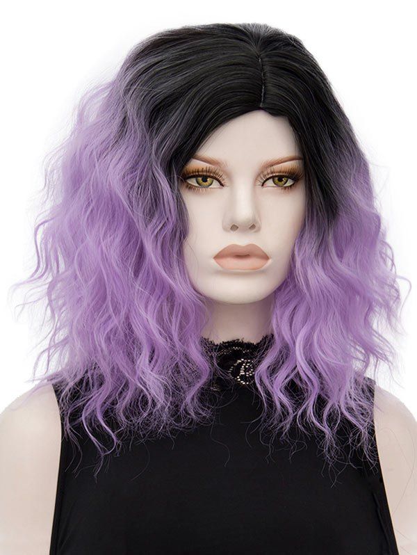 

Medium Side Parting Colormix Natural Wavy Synthetic Wig, Multi
