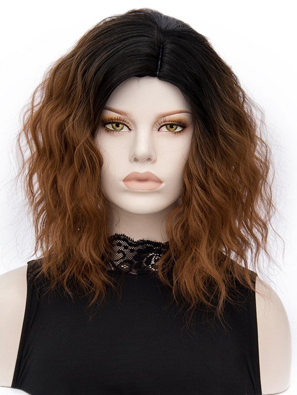 

Medium Ombre Natural Wavy Heat Resistant Synthetic Wig, Multi