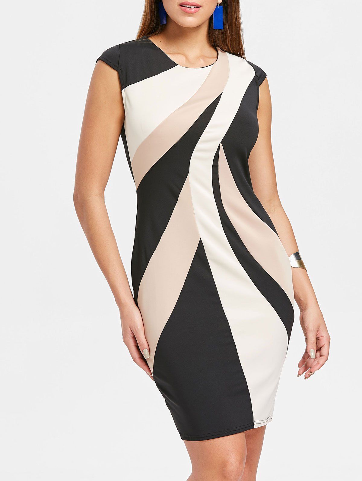 round neck bodycon dress