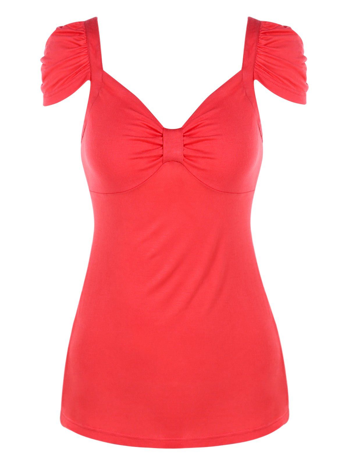 

Empire Waist Cut Out Tee, Red