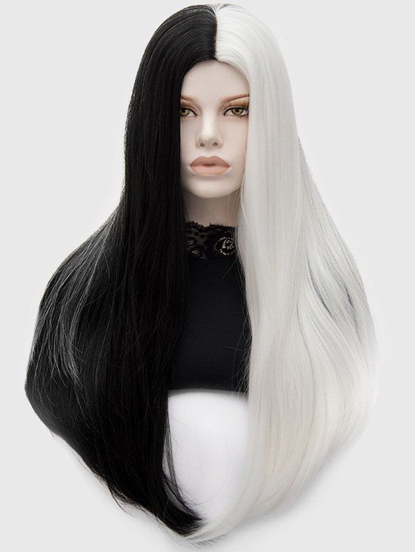 

Long Center Parting Ombre Straight Synthetic Wig, Multi