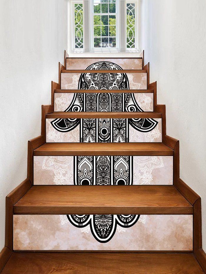 

Hand Print Decorative Stair Stickers, Multi