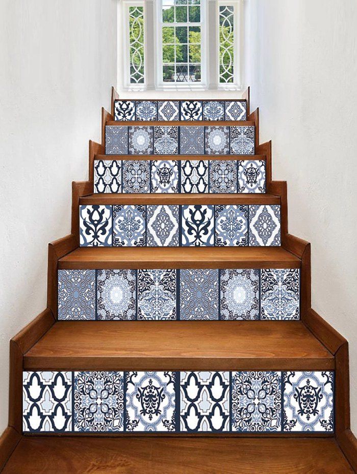 

Unique Printed Decorative Stair Decals, Multi