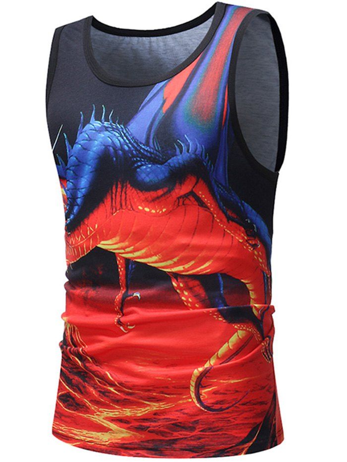 

Flame Pterosaur Printed Tank Top, Multi