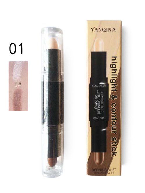

Beauty Double Ended Cream Contour Highlighter Stick, #001