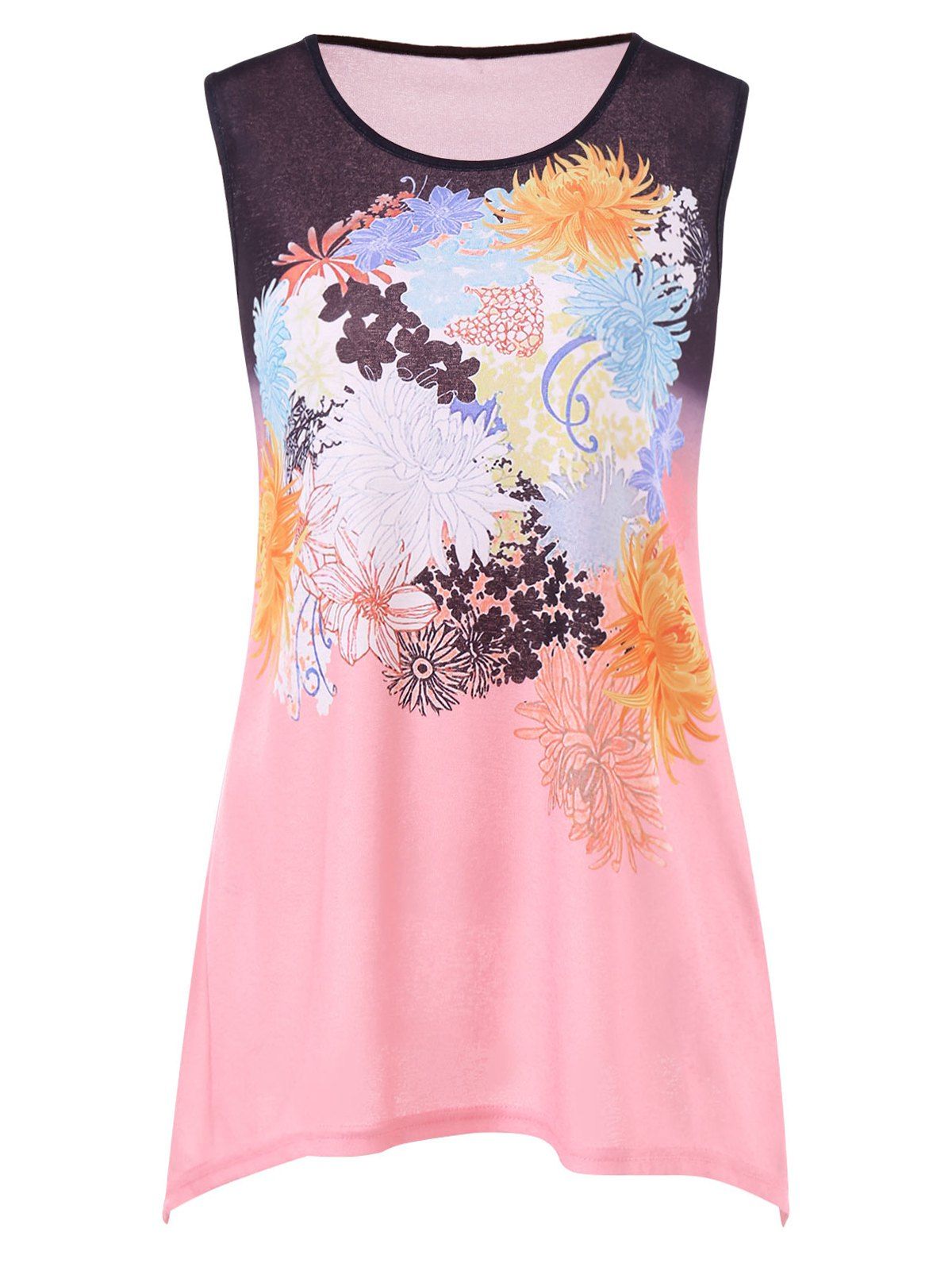 

Flowers Print Tank Top, Light pink