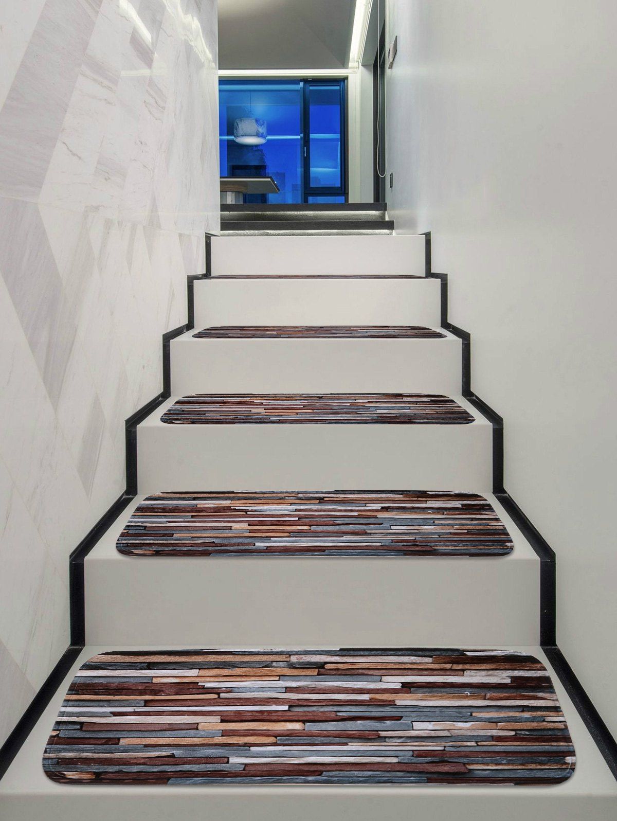 

Brick Wall Printed Decorative Stair Mats, Multi