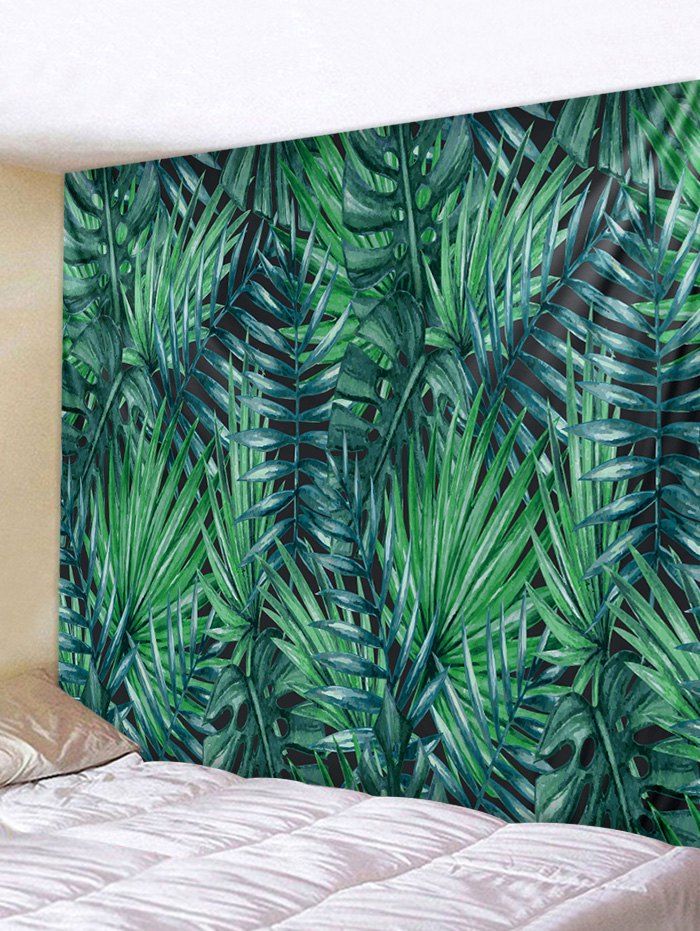 2018 Wall Hanging Art Tropical Leaves Print Tapestry Rosegal Unique Wall Hanging Art Tropical Leaves Print Tapestry
