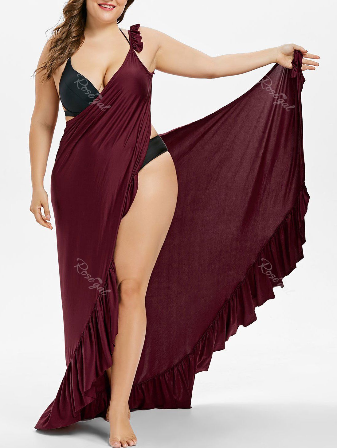 plus size red cover up