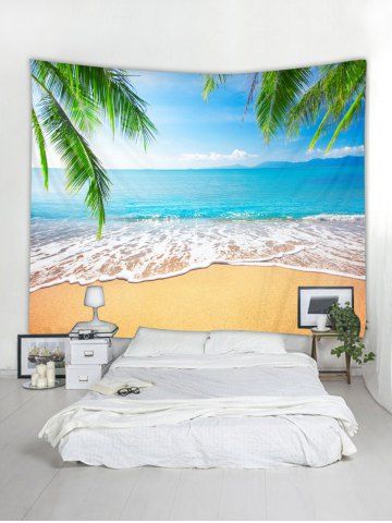 

Wall Hanging Art Beach Palm Leaf Print Tapestry, Multi