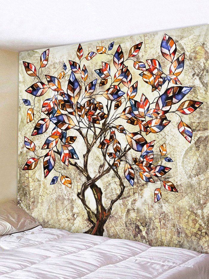 

Waterproof Tree Pattern Wall Hanging Tapestry, Multi
