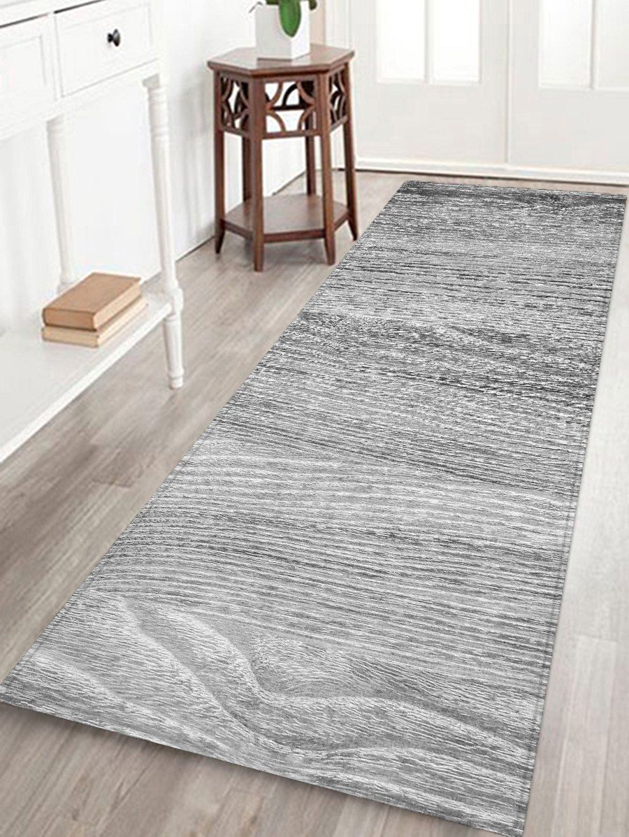 

Vertical Wood Grain Printed Area Rug, Gray cloud