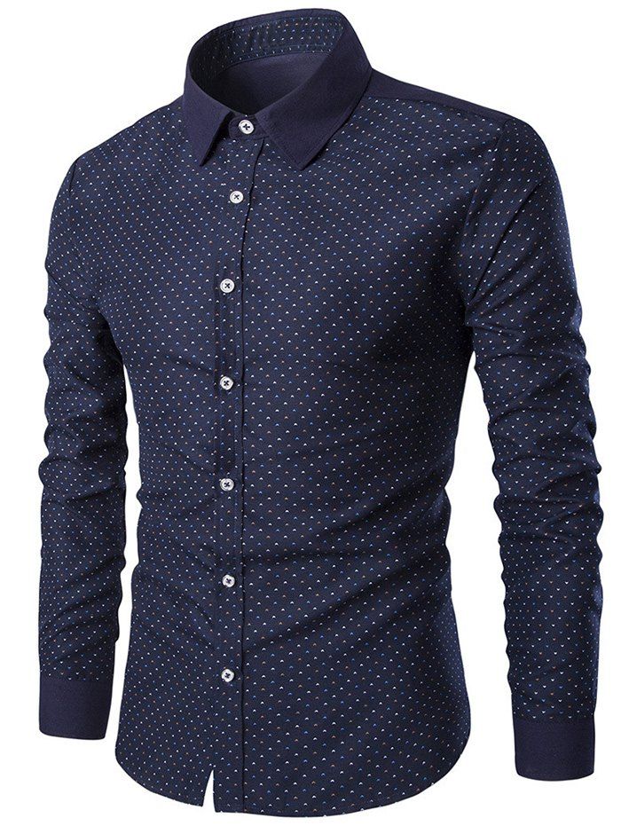 

Long Sleeve Flock of Seagulls Casual Shirt, Cadetblue