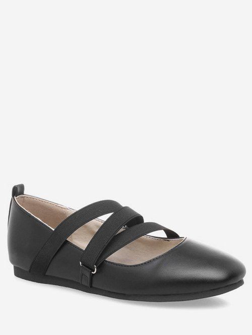 

Plus Size Leisure Multi Strap Outdoor Flats, Black
