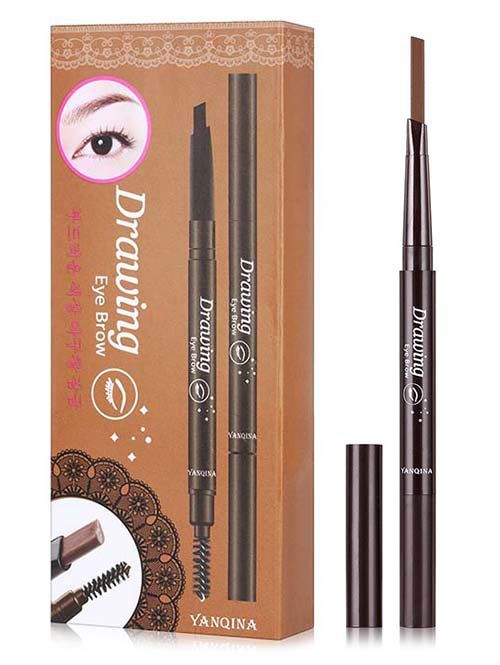 

Beauty Double Ended Long Lasting Waterproof Rotate Eyebrow Pencil, Deep coffee