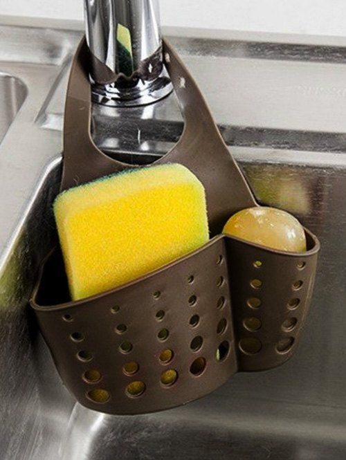 

Adjustable Hanging Button Kitchen Tool Storage Bag, Coffee