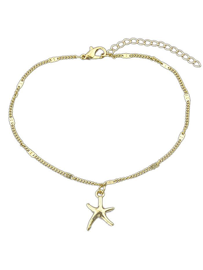 

Starfish Designed Chain Anklet, Gold