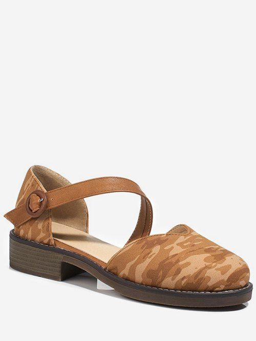 

Plus Size Casual Block Heel Patchwork Sandals, Light brown