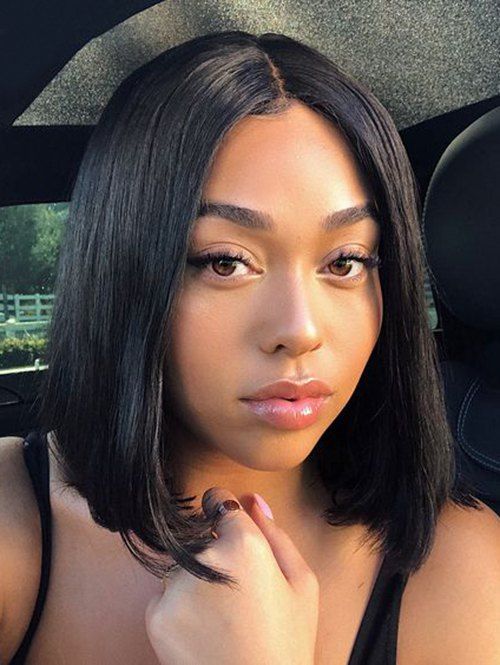 

Center Parting Short Straight Bob Synthetic Wig, Black