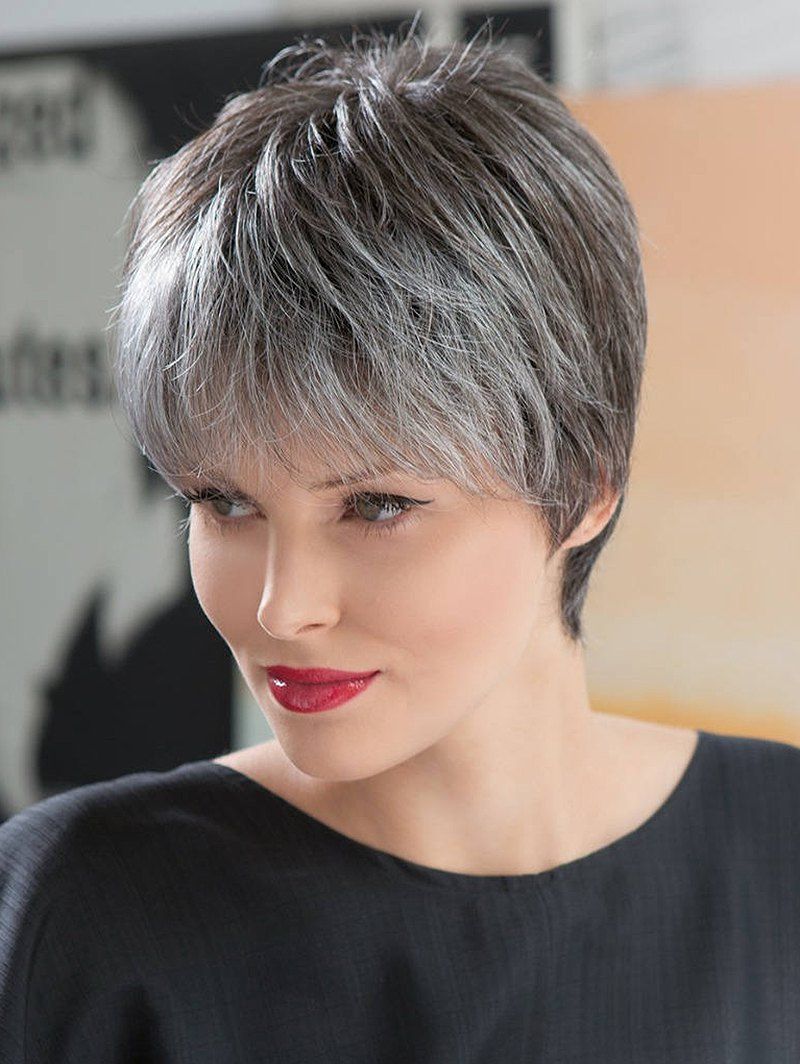 

Short Inclined Bang Straight Colormix Synthetic Wig, Multi