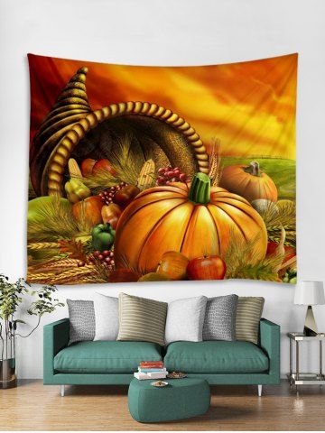 

Pumpkins Vegetables Print Wall Tapestry Hanging Decor, Multi