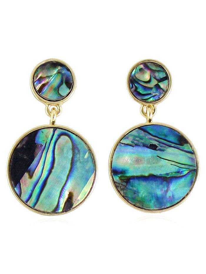 

Simple Style Round Shaped Drop Earrings, Multi