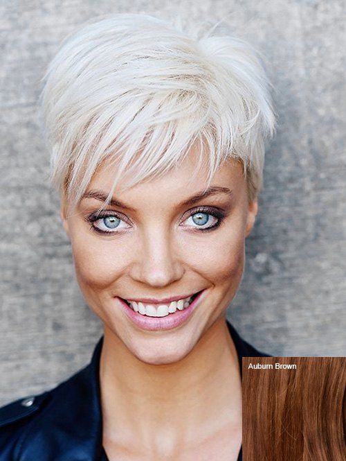 

Short Side Bang Straight Capless Human Hair Wig, Multi-c