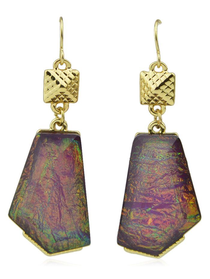 

Irregular Shape Dangle Earrings, Purple
