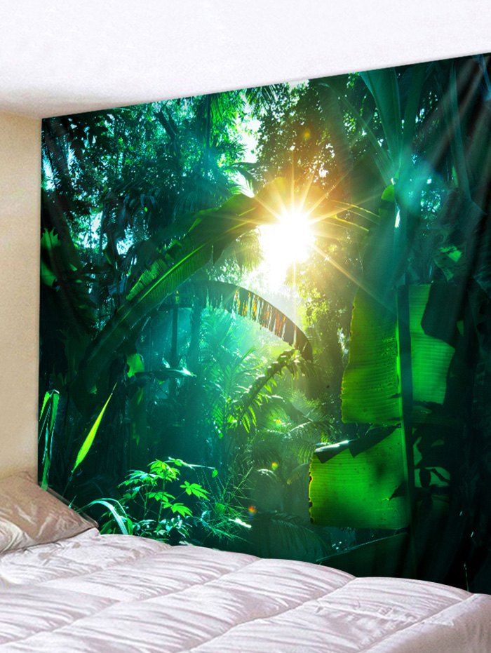 

Banana Leaf Tree Sunshine Print Wall Tapestry Hanging Decor, Multi