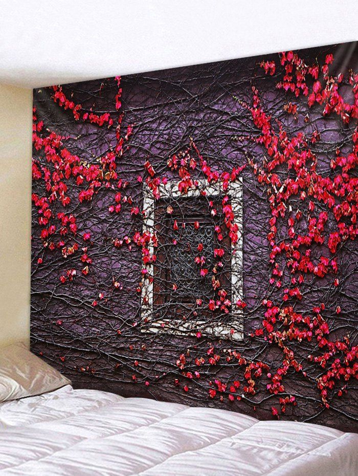 

Vintage Flower Window Print Wall Tapestry Hanging Decor, Multi