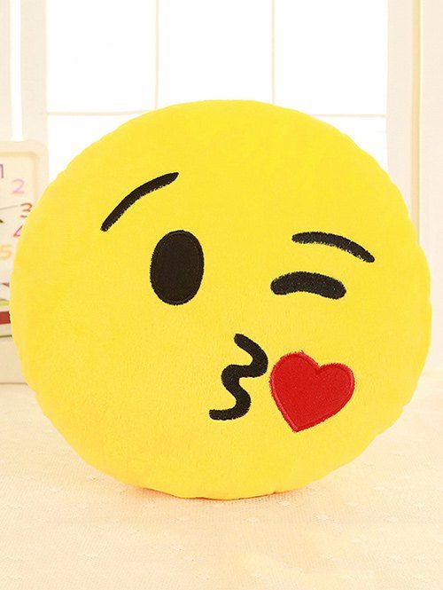 

Smile Face Emoticon Pattern Pillowcase, Ruby red